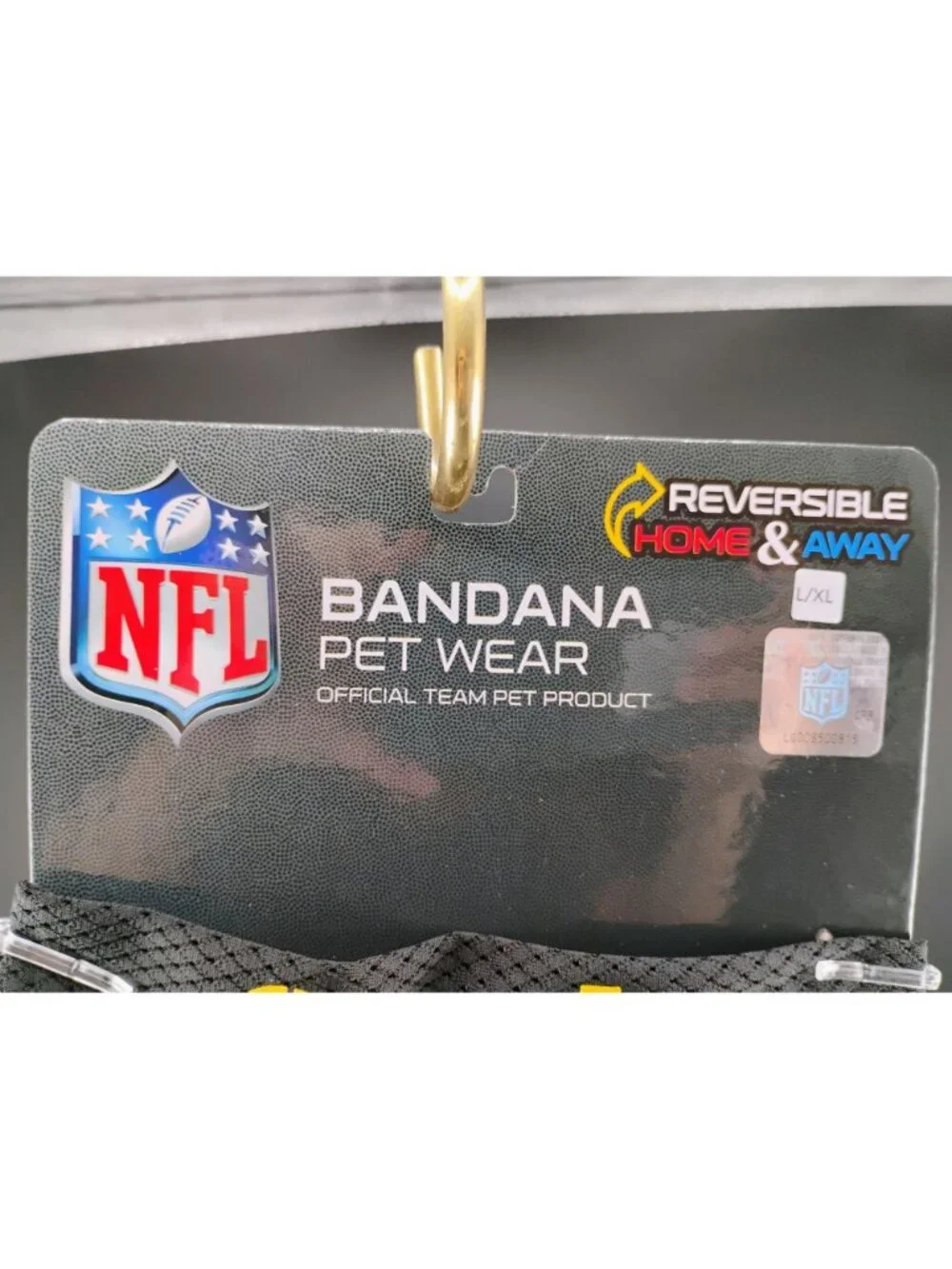NFL Steelers L/XL Reversible Pet Bandana Home & Away Logo